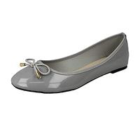 Spot On Ballerines vernies pour femme, gris, 39 EU