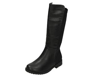 Spot On Bottes mi-hautes à talons pour filles. - Noir - Noir , 33 EU