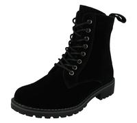 Spot On Bottines basses à lacets pour femme avec fermeture éclair intérieure F5R1206, Noir , 39 EU