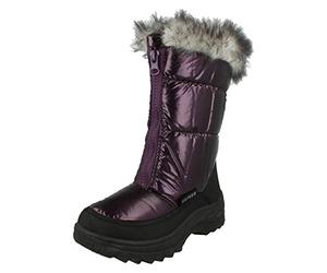 Spot On Bottines en fourrure pour filles avec doublure en neige - Nylon violet - Taille UK 13 - Taille EU 32 - Taille US 1