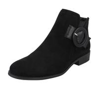 Spot On Bottines Plates À Enfiler Cheville Femme Taupe Noir