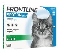 Spot-On Chat - Anti-Puces Et Anti-Tiques Pour Chat - 6 Pipettes