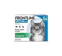 FRONTLINE 6 pipettes Spot On Chat Puces tiques et pou