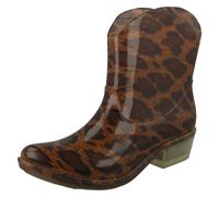 Spot On Cowgirl Style Femmes Cheville Bottes Caoutchouc