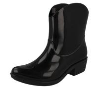 Spot On Cowgirl Style Femmes Cheville Bottes Caoutchouc