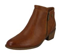 Spot On Femmes Fermeture Éclair Mi Talon Bottines