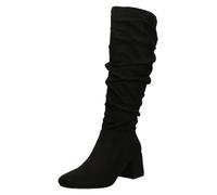 Spot On Femmes Ruché Mi Bloc Bottes Hauteur Genou Talon F5R1242
