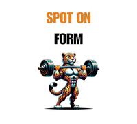 SPOT ON FORM: Funny weightlifting leopard notebook cover design