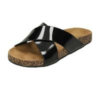 Spot On Mules Hi-Shine pour filles, Noir , 19 EU