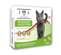 Spot on Natural Chats - 6 ampoules de 0,5 ml - Contre les puces, les tiques, les moustiques - Application facile - Longue durée - Protection naturelle et végétale pour chatons - Ligne 101