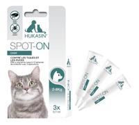 Spot On pour Chat - Protection Antipuces et Antitiques à l’Icaridine - Action 12 Semaines - 3 Pipettes