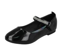 Spot On Strass Filles Lanière Chaussures Ballerine
