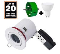 Spot Orientable - EUROPALAMP - RT2012 - 20 Supports - Douille GU10 - 5W LED - Blanc