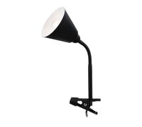 Paulmann Lampe à fiche secteur Junus – lampe à pince, bras flexible, noir
