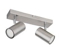 Plafonnier Luminaire Sportif 2 à Flammes Chrome Mobile Nickel 26 CM