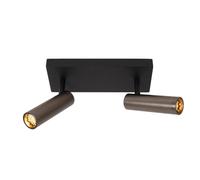 Spot Plafonnier Aluminium Gris Chambre À Coucher 2-Flamme GU10