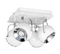 Spot Plafonnier Blanc Métal Réglable Avec LED 6W Rétro Salle De Séjour LUMANS