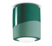 Spot Plafonnier Céramique Atours Ø 12,5 CM H:14 Vert Fait à la Main