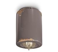 Spot Plafonnier Céramique E14 D: 8,5 CM H:12 CM Fait à la Main Atours Taupe