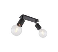 - Spot plafonnier design métal Hermine - 2 Ampoules - Noir - Hermine