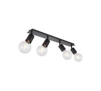 Spot plafonnier design métal Hermine - 4 Ampoules - Noir