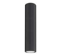 Spot Plafonnier GU10 À Poser D: 6,5 Cm H: 30 Cm Aluminium Noir Lampe De Plafond