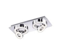 Spot Plafonnier LED Chromé 40 Cm Moderne Lampe Plafond Éclairage Salon