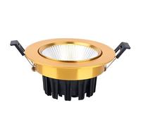 Spot plafonnier LED Doré Encastré Angle Réglable Ménage Downlight Ouverture 5 5cm Chambre Aluminium Bull's Eye Lampe Commercial Mall Éclairage Fixt