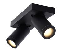 Spot Plafonnier Noir Aluminium Réglable Salle De Bain GU10 2200 K Cuisine