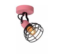 Spot Plafonnier Pour Chambre D'Enfant Flexible Rose Noir H:19 Cm E27 Fille Lampe