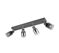 Spot Plafonnier Réglable Métal Verre Anthracite E14 L: 58,5 CM