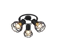 Globo Lighting Spot plafonnier Clastra rond design industriel Noir