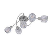 Spot plafonnier salon lumière 5 lampes plafonnier en verre transparent E14