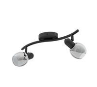 Spot POLLICA E14 2X28W en acier noir 365x165mm