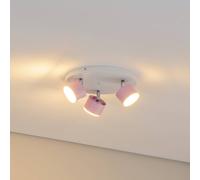 Spot pour plafond Cloudy à 3 lampes rond rose Eko-Light, dimmable, violet / rose, Salon / Salle à manger, Métal, Jeunes / étudiants, Spot