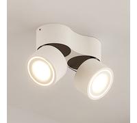 Spot pour plafond LED Arcchio Rotari, blanc, à 2 lampes, 1362 lm Rotari Arcchio, dimmable, blanc, Couloir, Aluminium, Moderne, Plafonnier