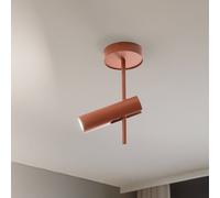 Spot pour plafond Leda 1, rouge brique, à 1 lampe, hauteur 34 cm SIGMA, dimmable, rouge, Salon / Salle à manger, Métal, Moderne, Spot