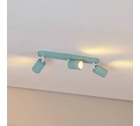 Spot pour plafond Livia, vert menthe, 52 cm, à 3 lampes, métal, GU10 Livia TK Lighting, dimmable, vert, Chambre d'enfant, Métal, Projecteur halogène