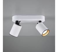 Trio Leuchten Pago 803500231 Spot en métal blanc mat/noir avec 2 ampoules GU10