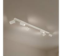 Spot pour plafond Ring, beige, longueur 117 cm, acier, 6 lampes Ring SOLLUX LIGHTING, dimmable, beige, Salon / Salle à manger, Métal, Moderne, Projecteur halogène