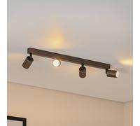 Spot pour plafond Top, ajustable, brun, à 4 lampes linear Top TK Lighting, dimmable, marron, Salon / Salle à manger, Métal, Moderne, Spot