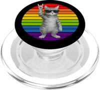Spot rétro en Forme de Chat Rockstar PopSockets PopGrip pour MagSafe