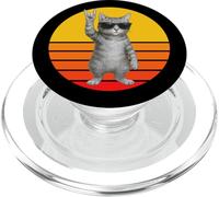Spot rétro en Forme de Chat Rockstar PopSockets PopGrip pour MagSafe