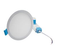 Spot rond LED 24 W, panneau encastré, plaque de plâtre, ultra mince, haute capacité lumineuse 2400 lm, lumière diffuse 120 degrés, trou encastré 28 cm, LED CCT Réglage de la température de la lumière