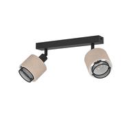 Spot ROSLEY E14 2X40W en acier noir 310x90x185mm