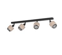 Spot ROSLEY E14 4X40W en acier noir 750x90x185mm