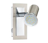 Spot ROTTELO GU10 1X4,6W en acier nickel mat et chrome 120x60mm