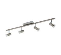 Spot ROTTELO GU10 4X4,6W en acier nickel mat et chrome 780x70mm