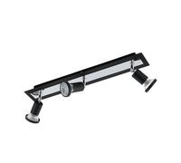 Spot SARRIA GU10 3X4,5W en acier noir et chrome 460x70mm