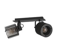 Spot SEGOVIA E27 2X40W en acier noir 335x0x185mm